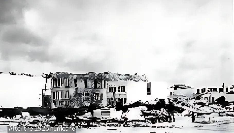 1926-hurricane – German Car Depot After the 1926 hurricane