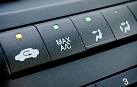 Buttons of air conditioner in a car