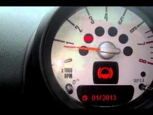 Mini Cooper Oil Change indicator on dashboard