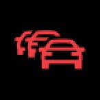 A highlighted warning light indicates congestion or Traffic Jam assist
