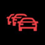 A highlighted warning light indicates congestion or Traffic Jam assist