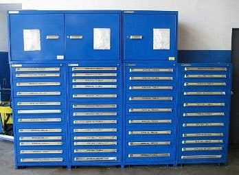 A Volkswagen tool storage cabinet