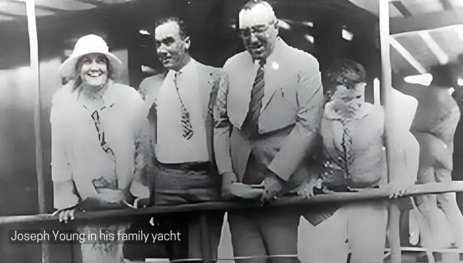 Joseph Young in his familu yacht