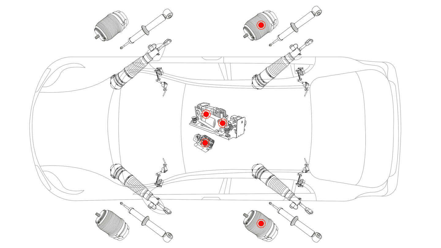 Mercedes Benz air suspension repair